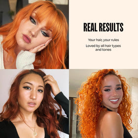 oVertone Ginger Glow Hair Mask in a bathroom setting