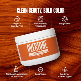 oVertone Ginger Glow Hair Mask ingredients list close-up