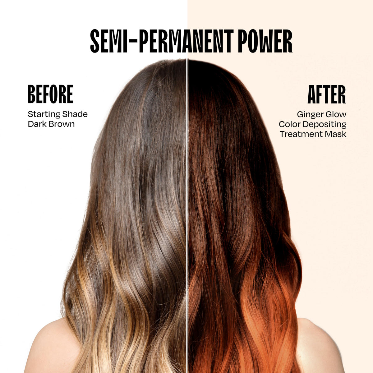 oVertone Ginger Glow Hair Mask showing texture in a bowl