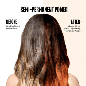 oVertone Ginger Glow Hair Mask showing texture in a bowl