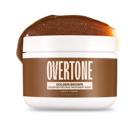 oVertone Golden Brown Hair Mask front view with packaging