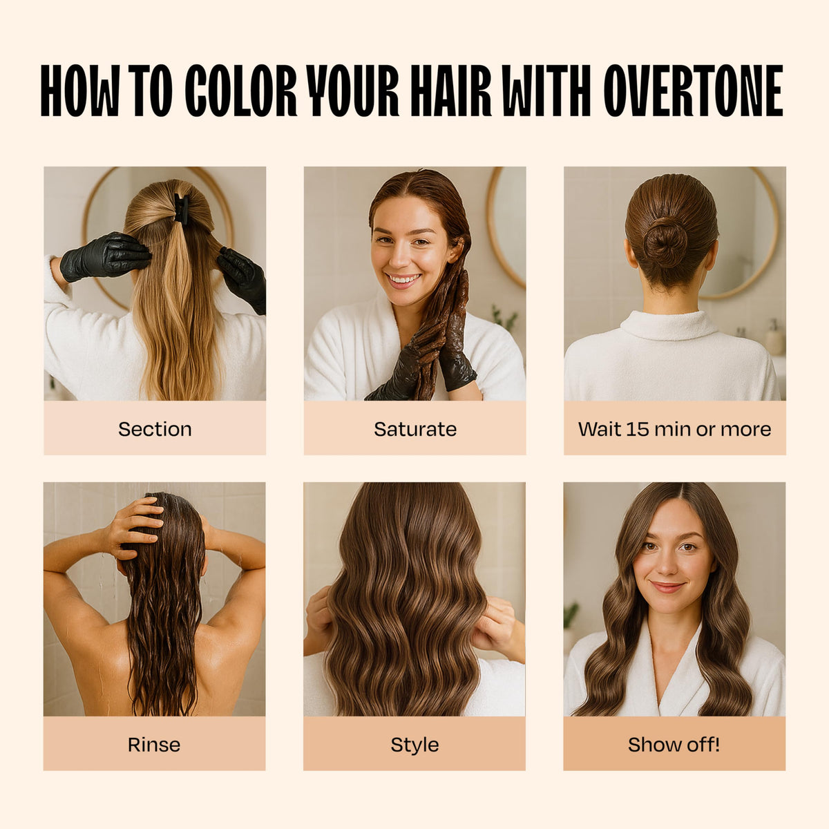 oVertone Golden Brown Hair Mask open jar showing product