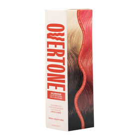 oVertone Golden Rose conditioner application on hair