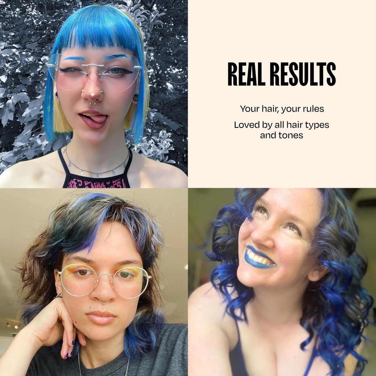 oVertone Indigo Iris Hair Mask displayed with other hair care products