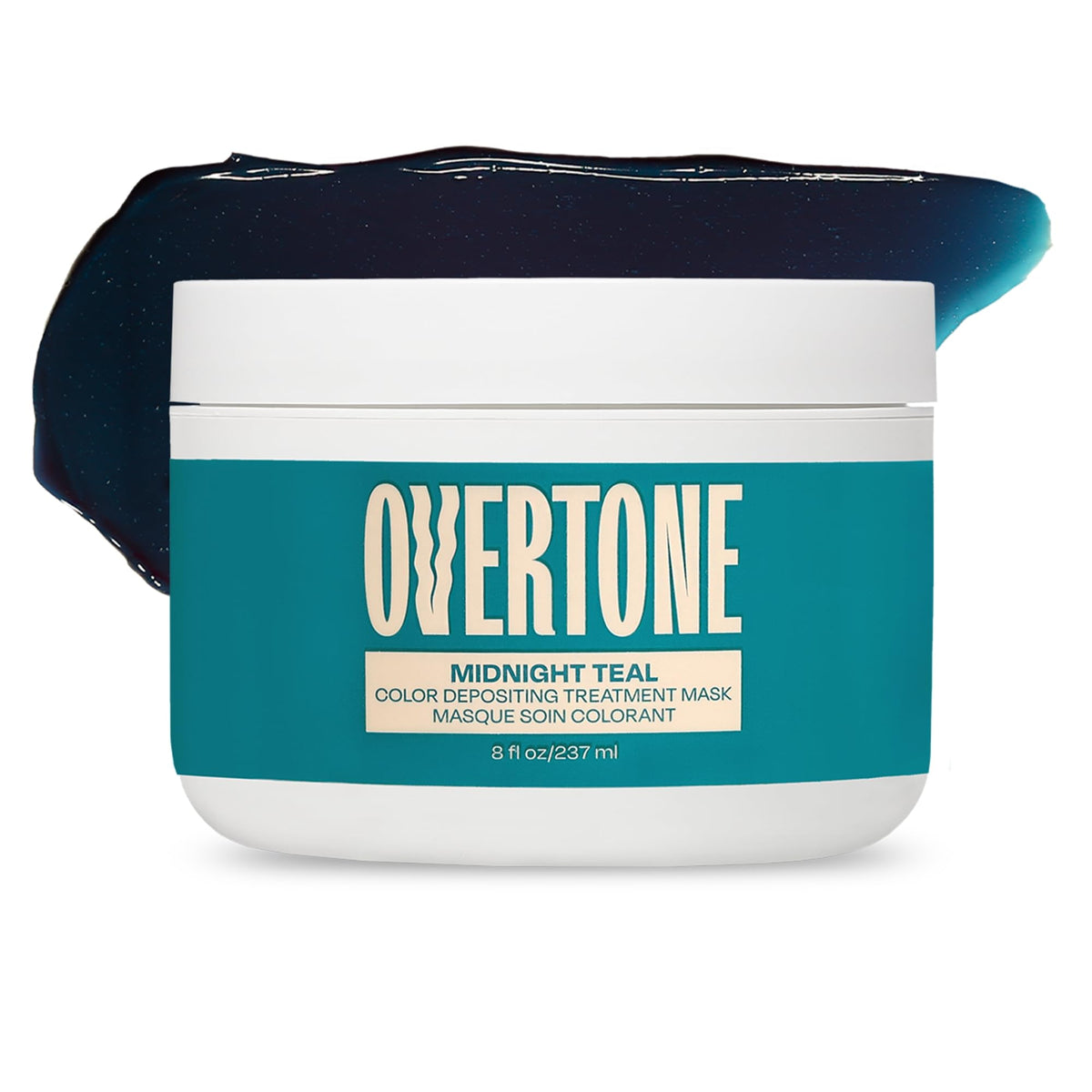 oVertone Midnight Teal Hair Mask front view with packaging