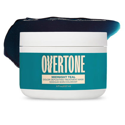oVertone Midnight Teal Hair Mask front view with packaging