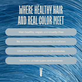 oVertone Pastel Teal Hair Mask back view with ingredient list