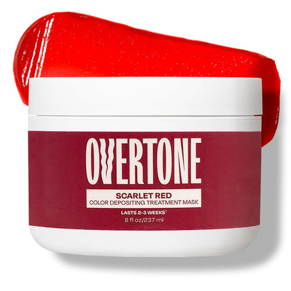 oVertone Scarlet Red Hair Mask front view with 8 oz packaging