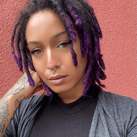 oVertone Vibrant Purple Hair Mask packaging side view