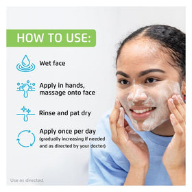 Oxy Acne Cleanser Maximum Strength 5oz texture on hand