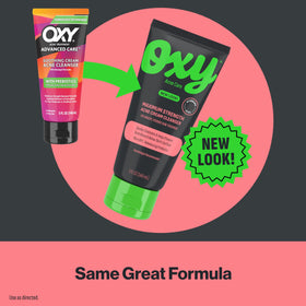 Oxy Maximum Strength Face Wash cap open showing dispensing