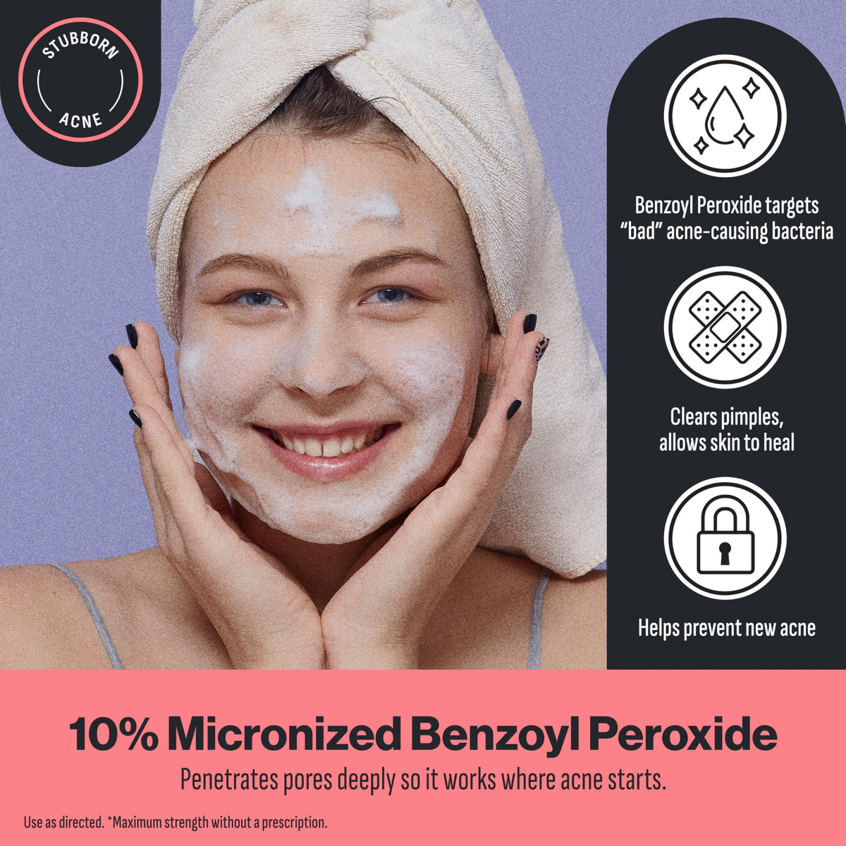 Oxy Maximum Strength Face Wash packaging side view