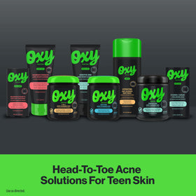 Oxy Maximum Strength Face Wash with skincare routine products