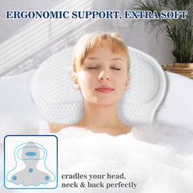 Ozyalo Bath Pillow back view showing suction cups
