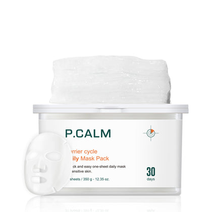 P.CALM Barrier Cycle Daily Sheet Mask packaging front view