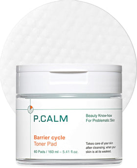 P.CALM Barrier Cycle Toner Pad 60 Pads front view