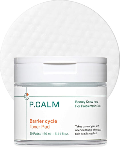 P.CALM Barrier Cycle Toner Pad 60 Pads front view