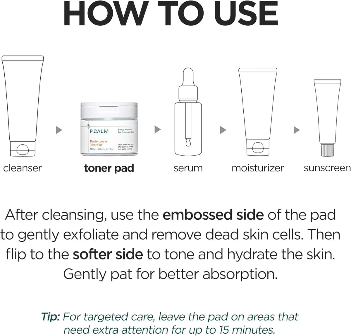 P.CALM Barrier Cycle Toner Pad lifestyle scene