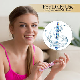 P2P Nails Colorful Nail File Strips in a hand for easy use