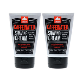 Pacific Shaving Company Caffeinated Shaving Cream front view, 3.4 Oz
