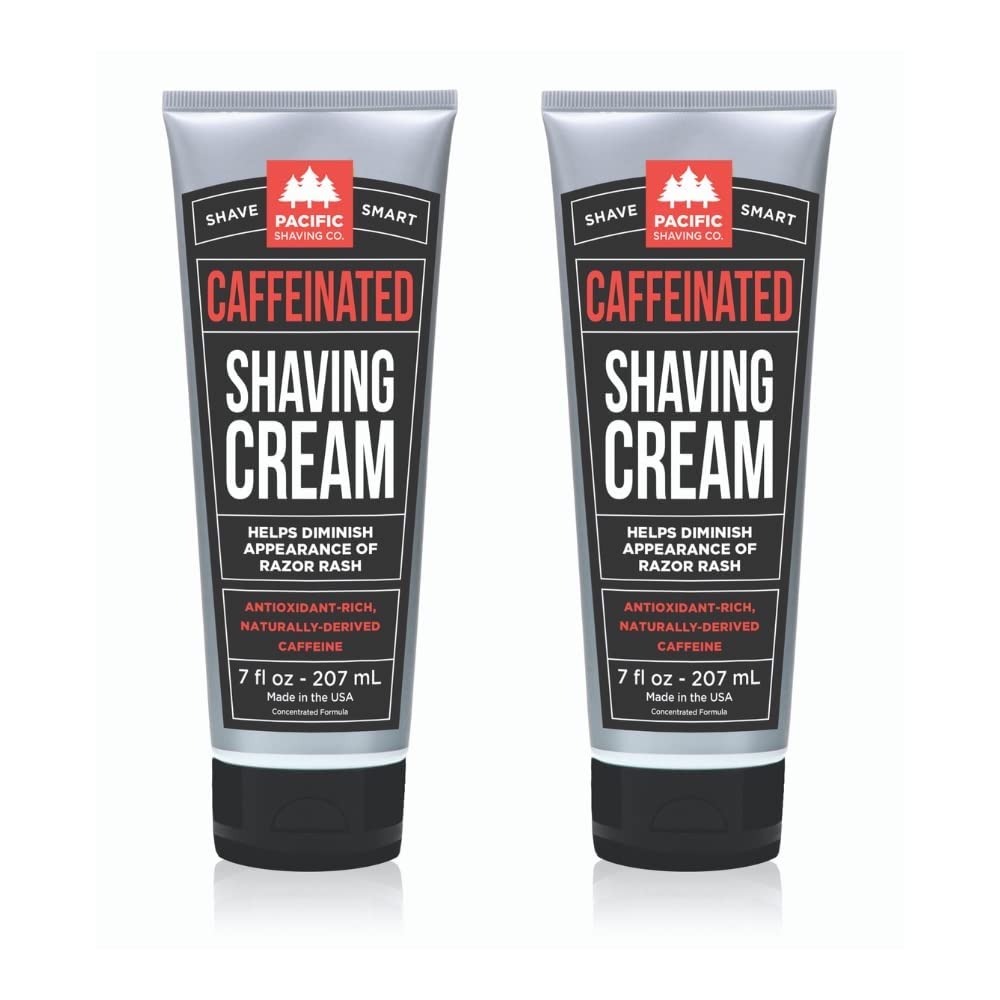 Pacific Shaving Company Men's Caffeinated Shaving Cream 7 Oz front view