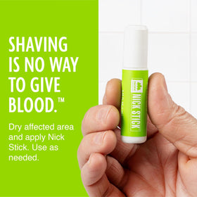 Pacific Shaving Company Styptic Nick Stick in use on skin