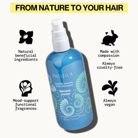 Pacifica Banana Cream Beachy Texture Foam Shampoo bottle side view