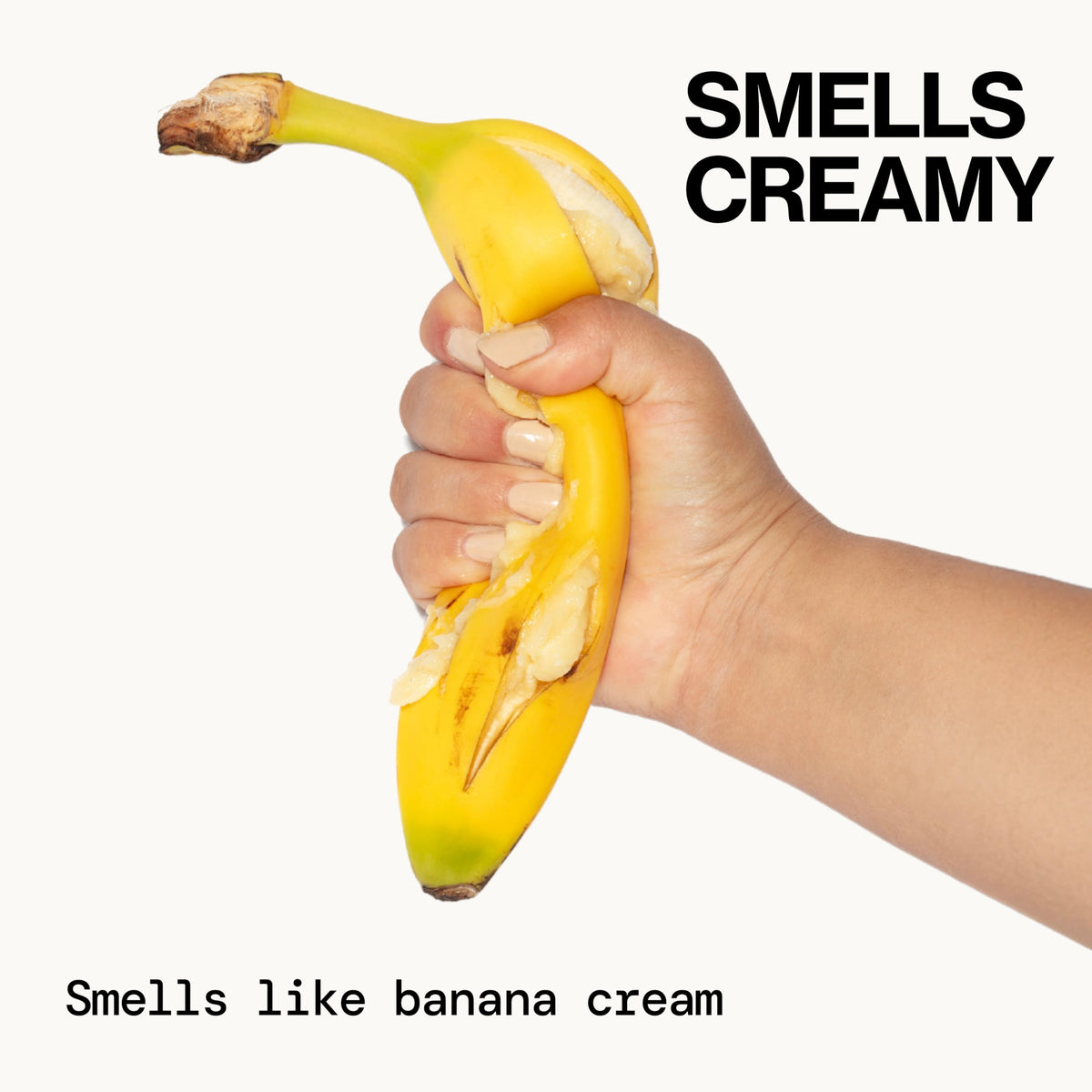 Pacifica Banana Cream Beachy Texture Foam Shampoo lather in hand