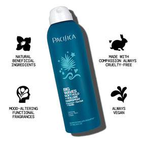 Pacifica Big Waves Coconut Vanilla Sea Salt Hairspray bottle side view