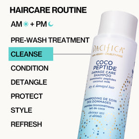 Pacifica Coco Peptide Damage Care Conditioner in lifestyle setting