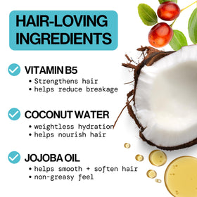 Pacifica Coconut Milk Hair Detangler Spray 240g with coconut ingredients