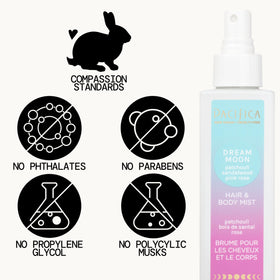 Pacifica Dream Moon Hair Perfume & Body Spray bottle with cap