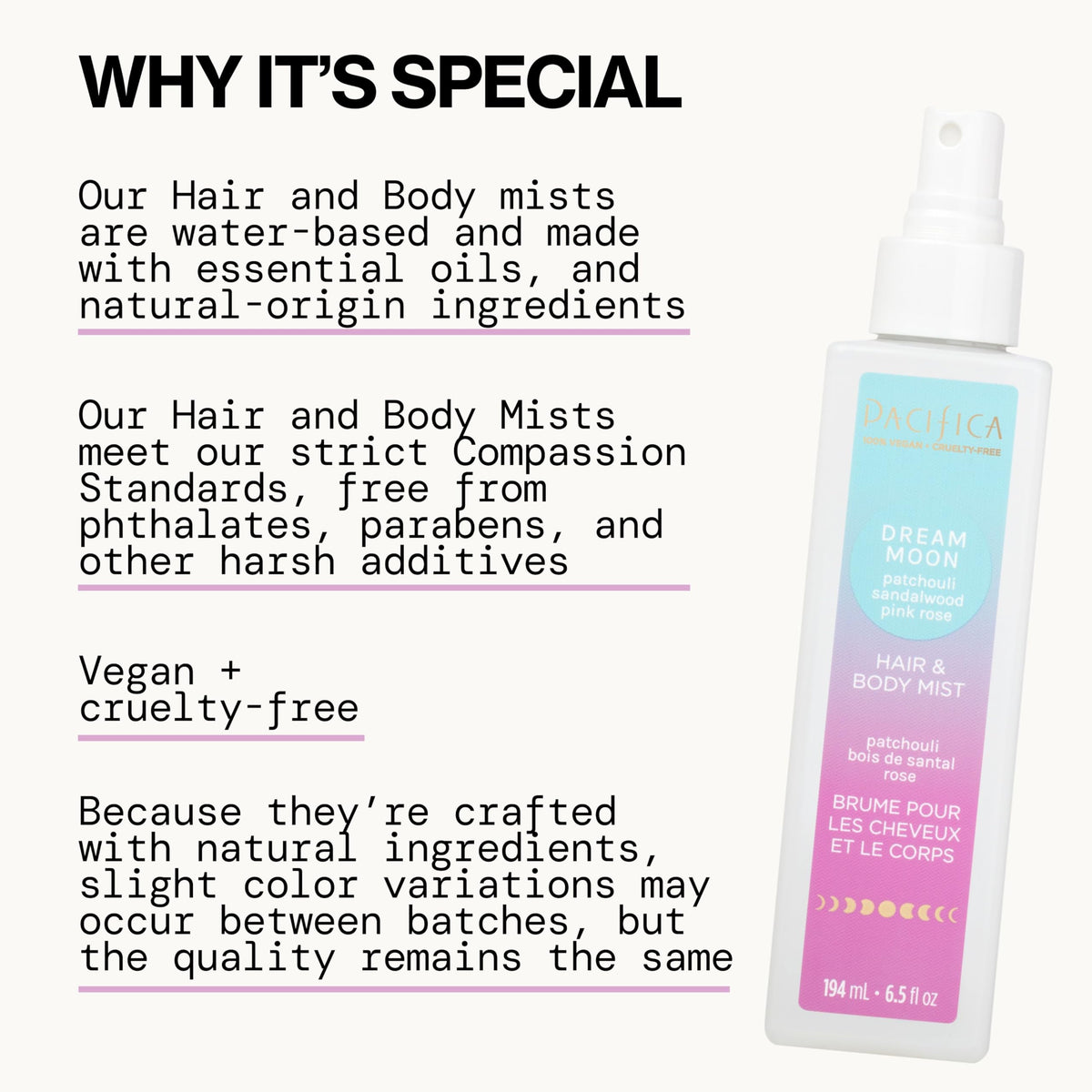 Pacifica Dream Moon Hair Perfume & Body Spray lifestyle scene