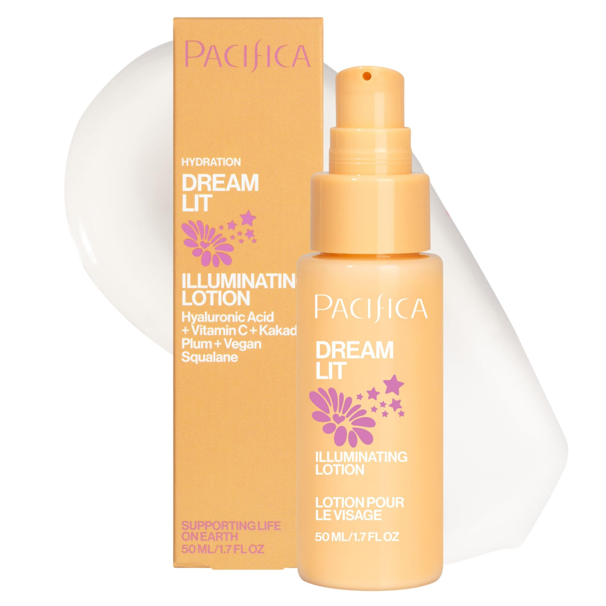 Pacifica Dreamlit Illuminating Facial Lotion front view, 82g
