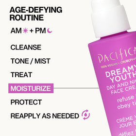 Pacifica Dreamy Youth Face Cream texture on hand