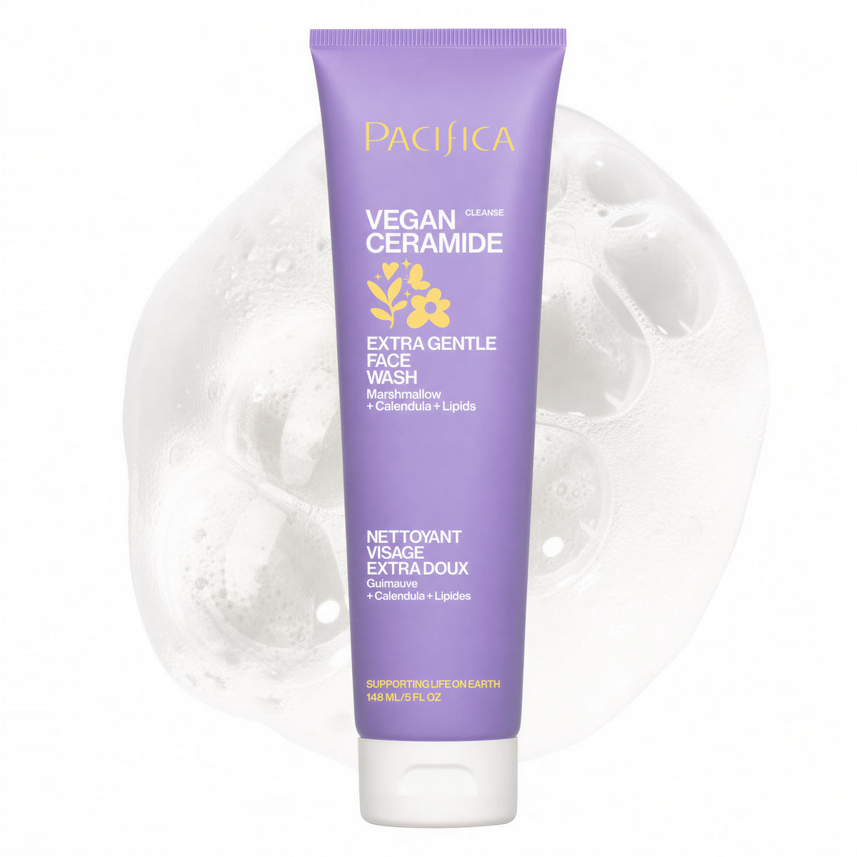 Pacifica Face Wash for Sensitive Skin front view of the tube