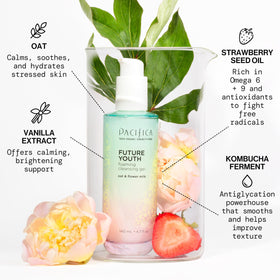 Pacifica Future Youth Foaming Face Wash 4.7oz with a pump dispenser