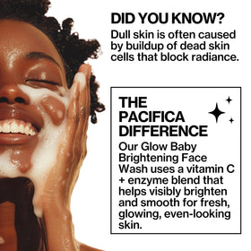 Pacifica Glow Baby Brightening Facial Cleanser 5oz texture on hand