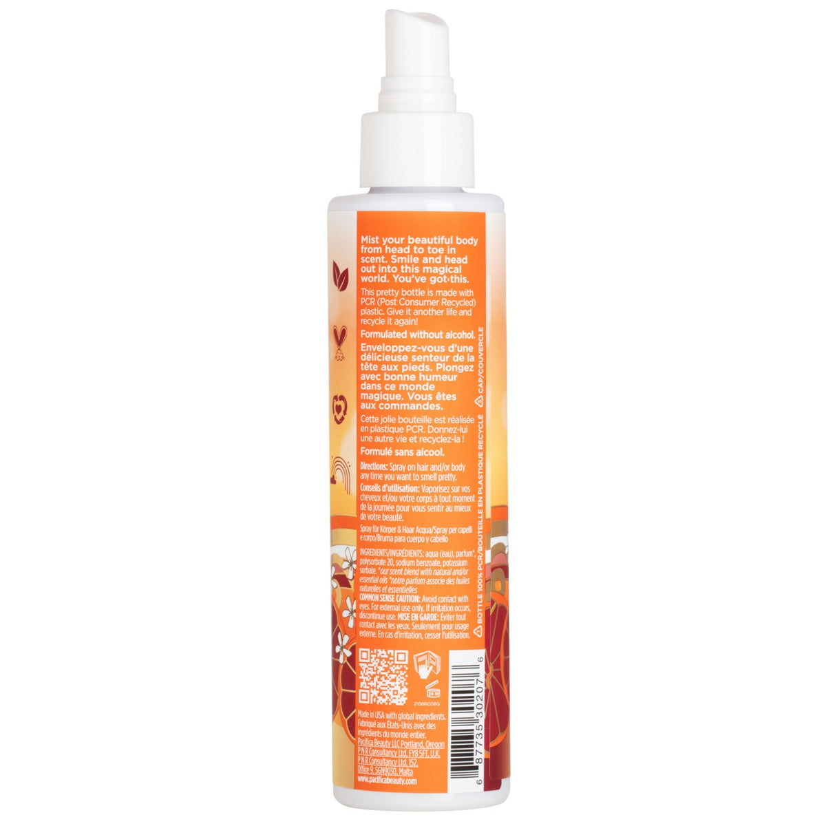 Pacifica Hair & Body Fragrance Mist Tuscan Blood Orange in a lifestyle setting