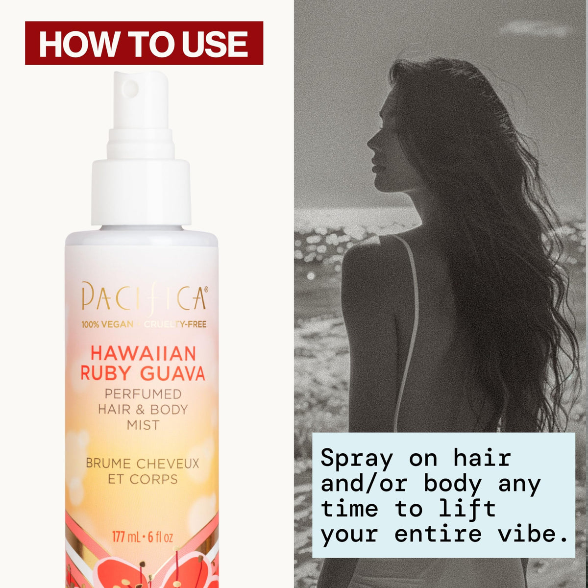 Pacifica Hawaiian Ruby Guava Body Mist close-up of spray nozzle