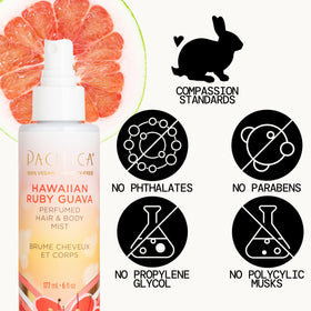 Pacifica Hawaiian Ruby Guava Body Mist side view showing label