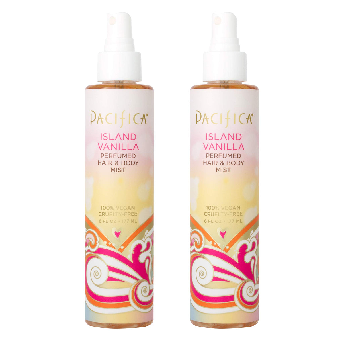Pacifica Island Vanilla Hair & Body Mist 6 oz bottle front view