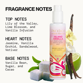 Pacifica Island Vanilla Hair Mist 6 oz close-up of spray nozzle