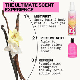 Pacifica Island Vanilla Hair Mist 6 oz packaging display