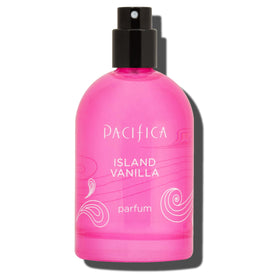 Pacifica Island Vanilla Spray Perfume bottle in hand