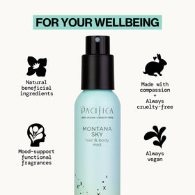 Pacifica Montana Sky Body Mist 5 oz in lifestyle setting
