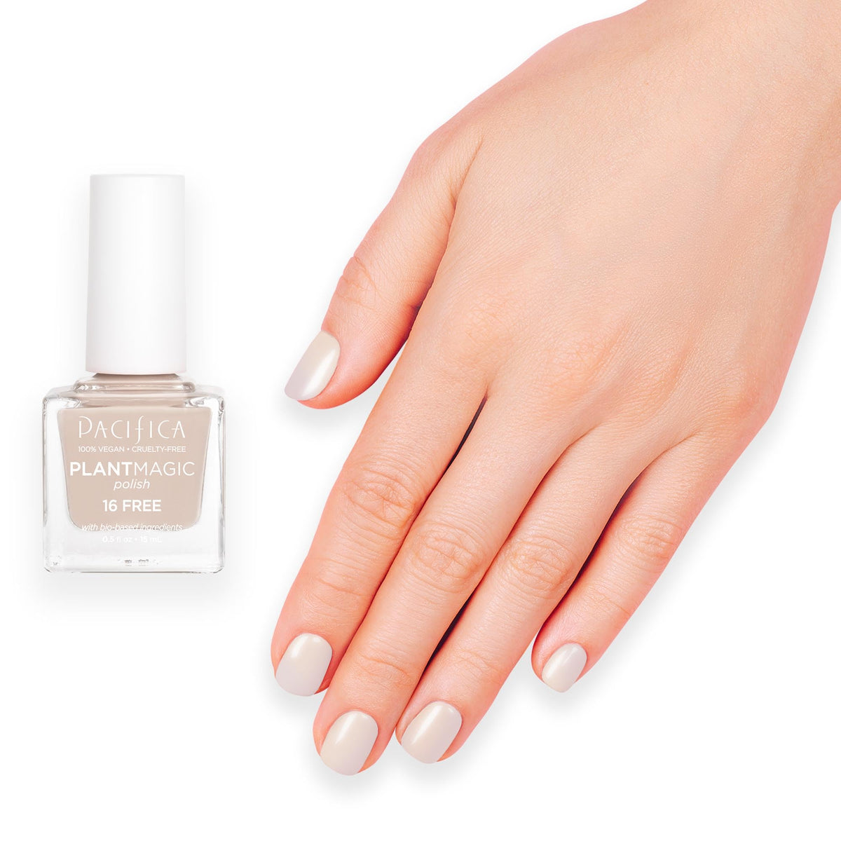 Pacifica Natural Nail Polish Plant Magic Brown Beige side view