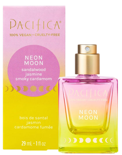 Pacifica Neon Moon Spray Perfume front view with glass bottle