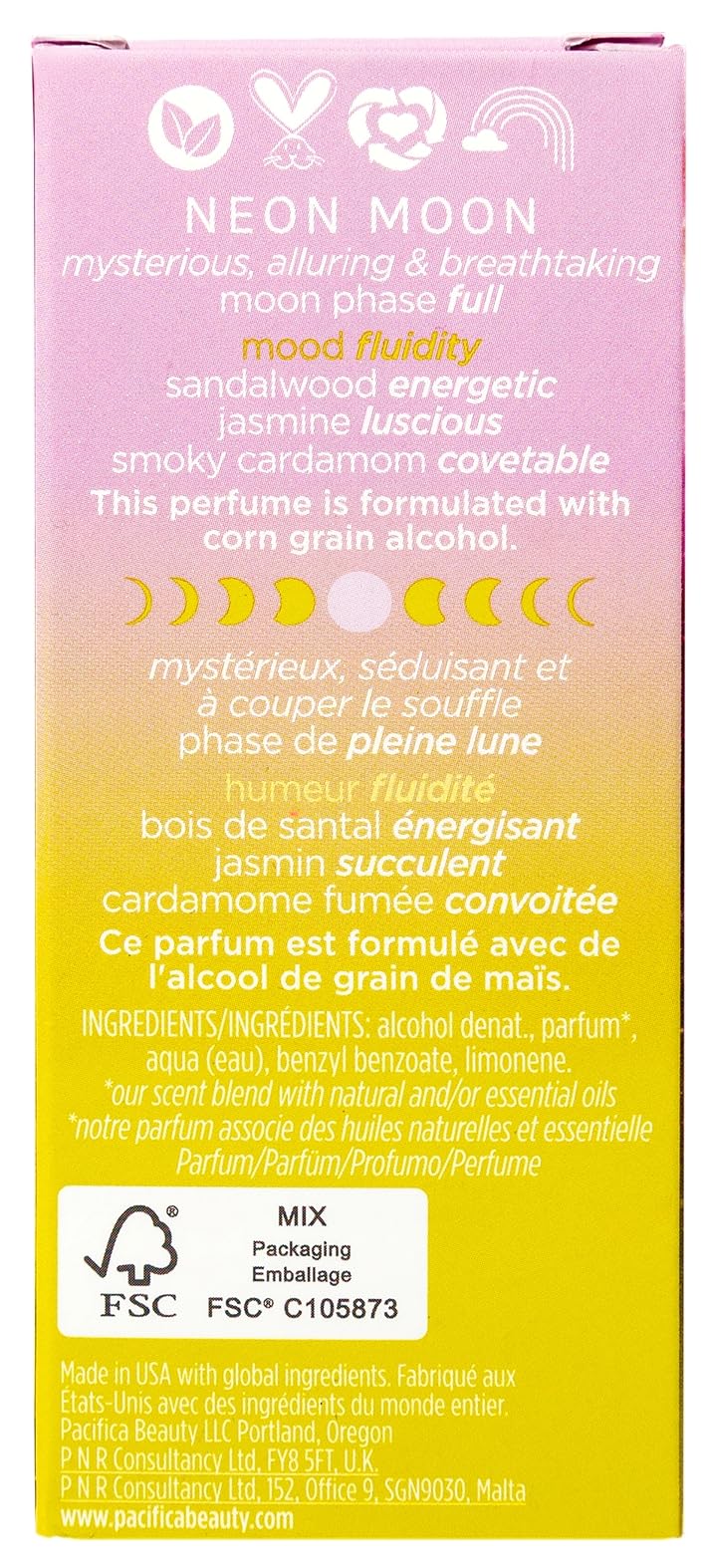 Pacifica Neon Moon Spray Perfume lifestyle scene on a vanity