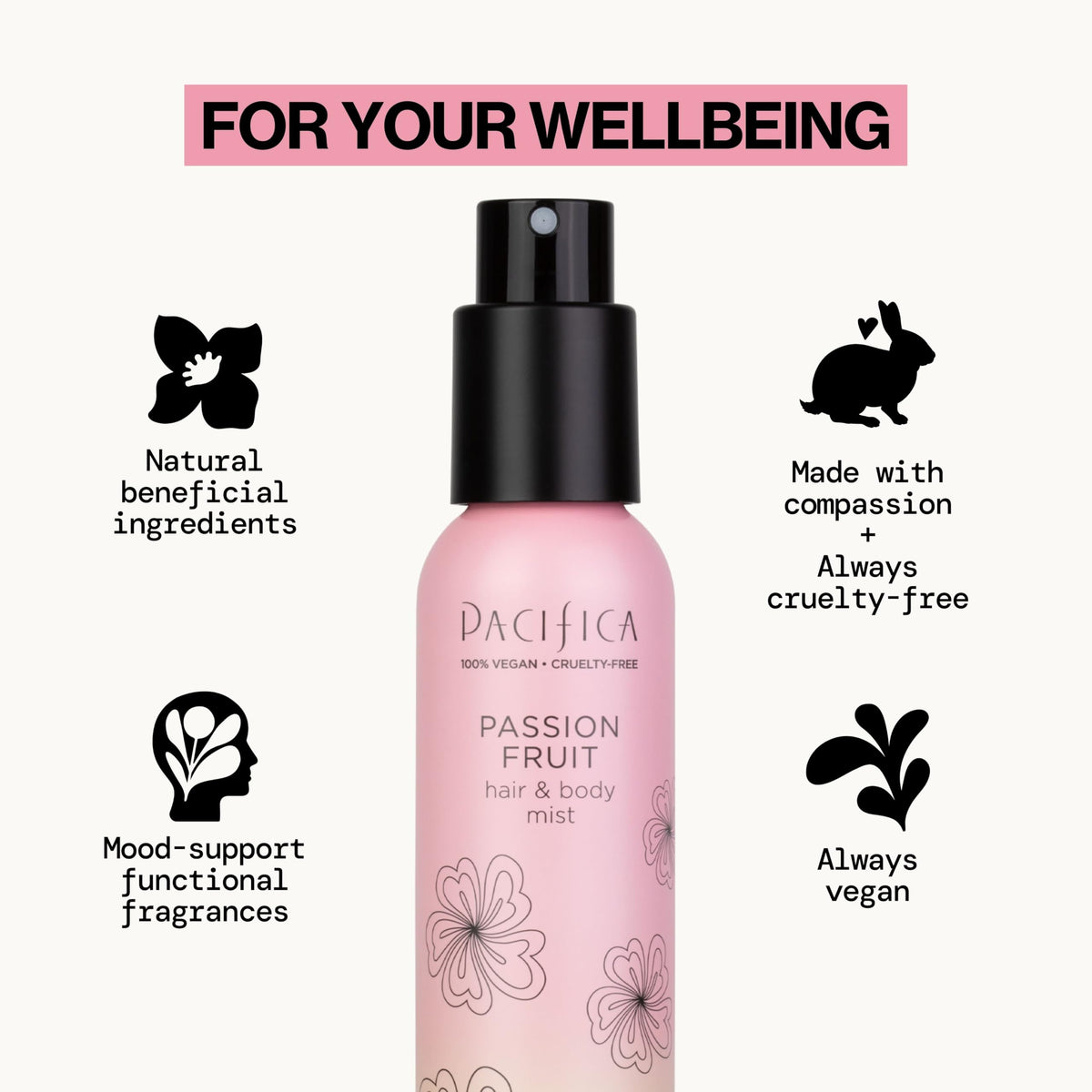 Pacifica Passion Fruit Body Mist 5 oz close-up of spray nozzle